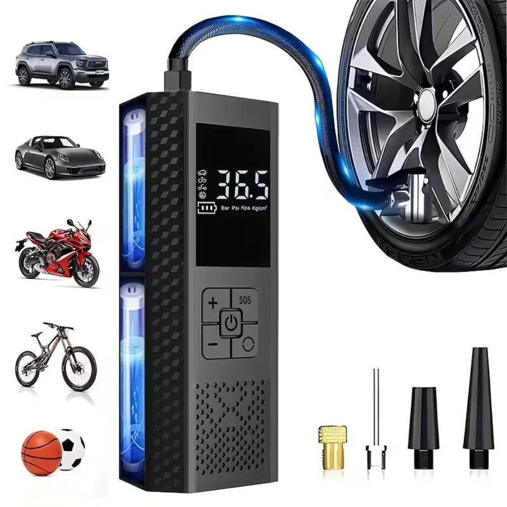 Dyzi 150psi Portable Cordless Tyre Inflator Led Display And Usb Charging