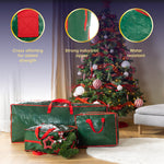 3 Piece Christmas Storage Set Tree Bag And Decoration Bags