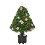2ft Pre-lit Artificial Fibre Optic Christmas Tree