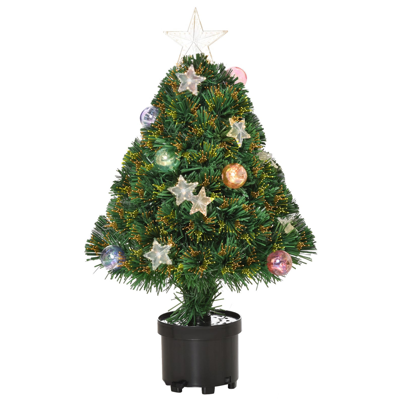 2ft Pre-lit Artificial Fibre Optic Christmas Tree