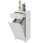 Bathroom Cabinet With 1/2 Laundry Baskets | Medium | White