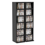 Set Of 2 Cd Storage Units With Adjustable Shelves | One Size | Black