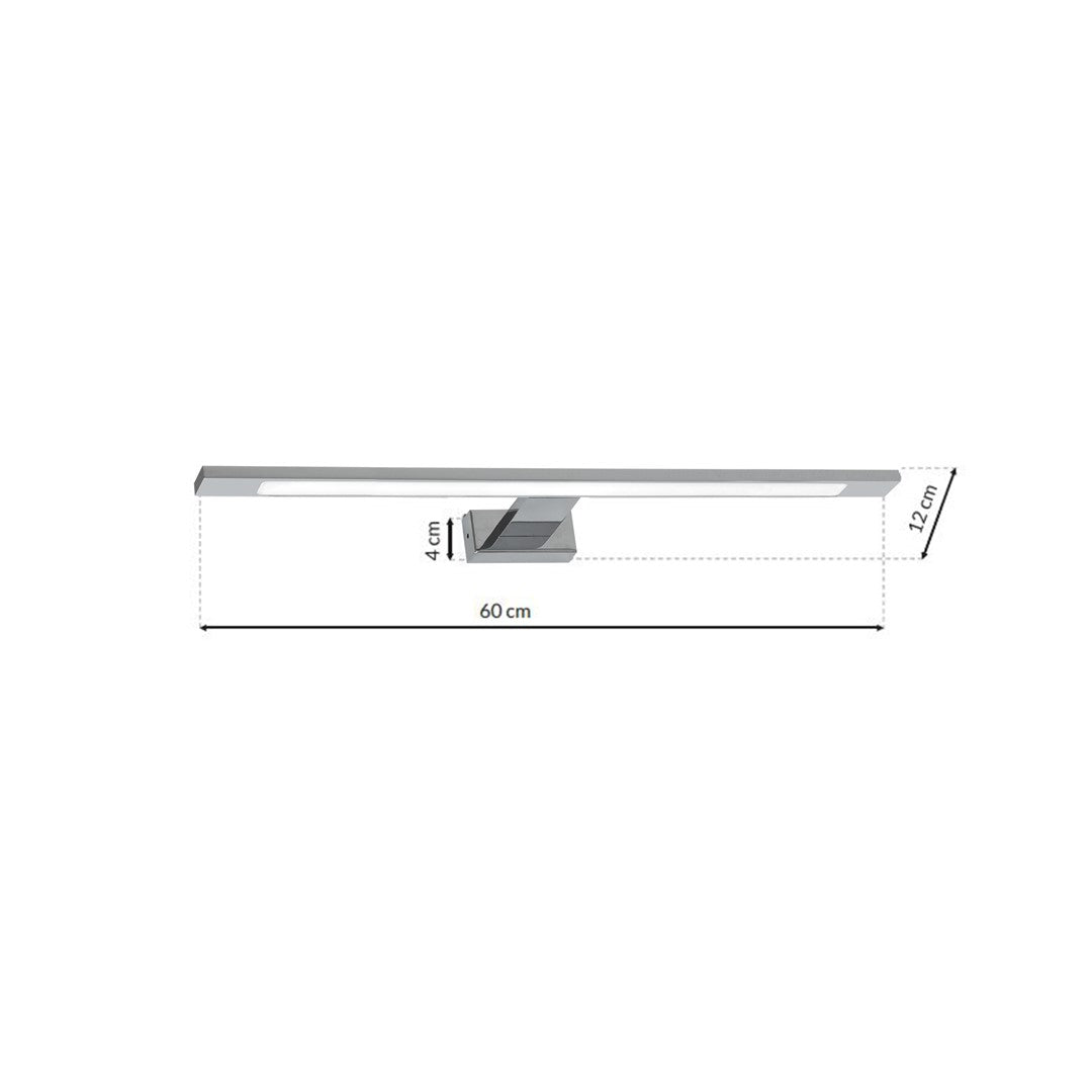 Shine Chrome Led 12w Wall Lamp Stylish Polished Chrome Light With Ip44 Rating Perfect For Mounting Above A Bathroom Mirror