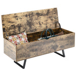 Industrial Wooden Flip Top Storage Bench
