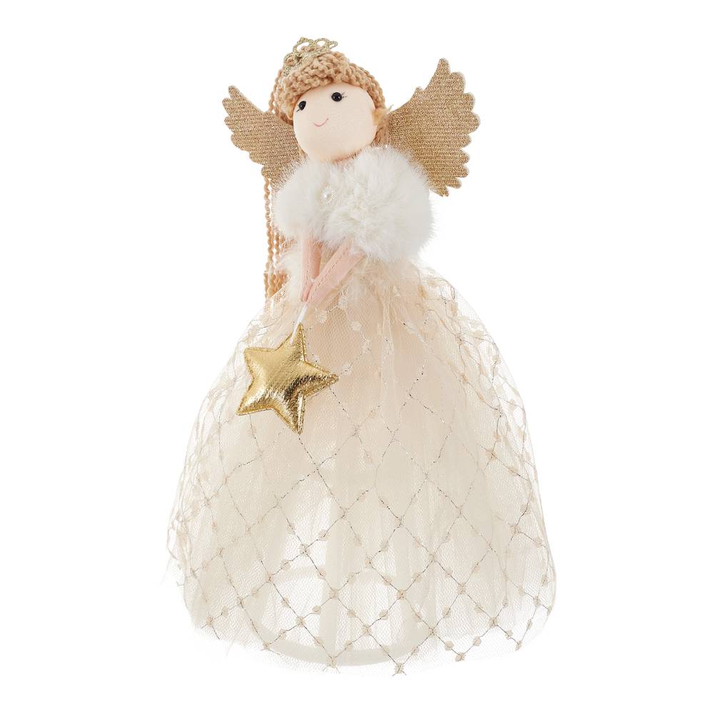 Fairy Doll Figurine Ornament Christmas Tree Topper Decoration