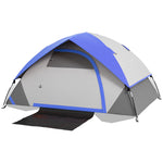 Outsunny 2 Man Dome Tent, 3000mm Waterproof