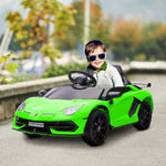 Lamborghini Aventador Licensed 12v Kids Electric Ride On Car | Green