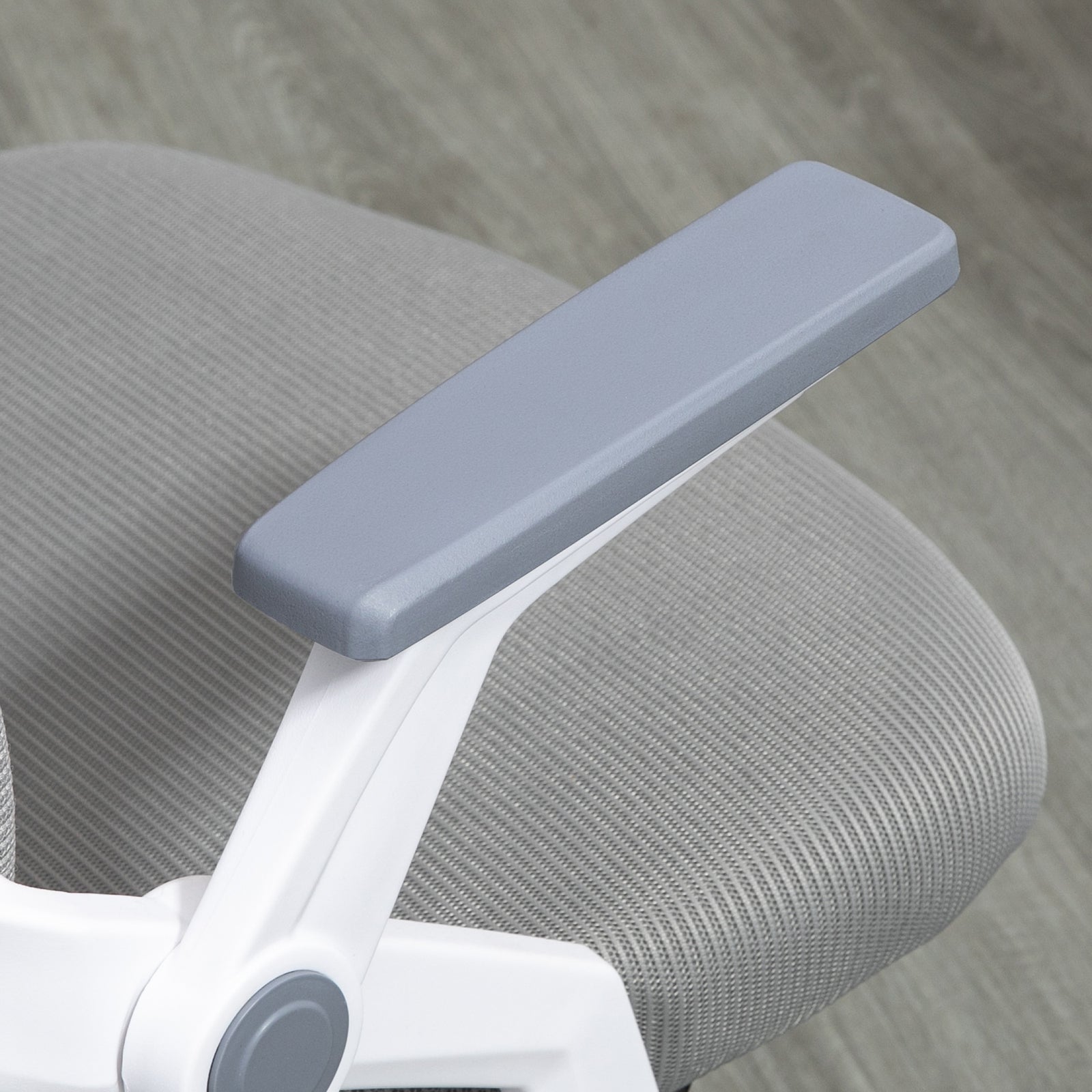 Mesh Office Chair Flip-up Arm Grey