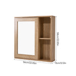 Wall-mounted Bathroom Mirror Cabinet With Adjustable Shelves