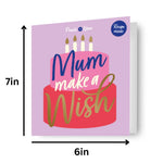 Mum Birthday Card Featuring A Recipe For Lemon Drizzle Cake Official Product