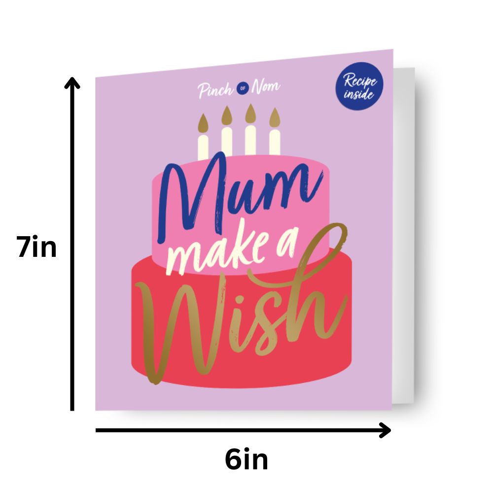 Mum Birthday Card Featuring A Recipe For Lemon Drizzle Cake Official Product