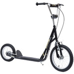 Teen Scooter Adjustable Height Dual Brakes Rubber Wheels Kickstand | Black