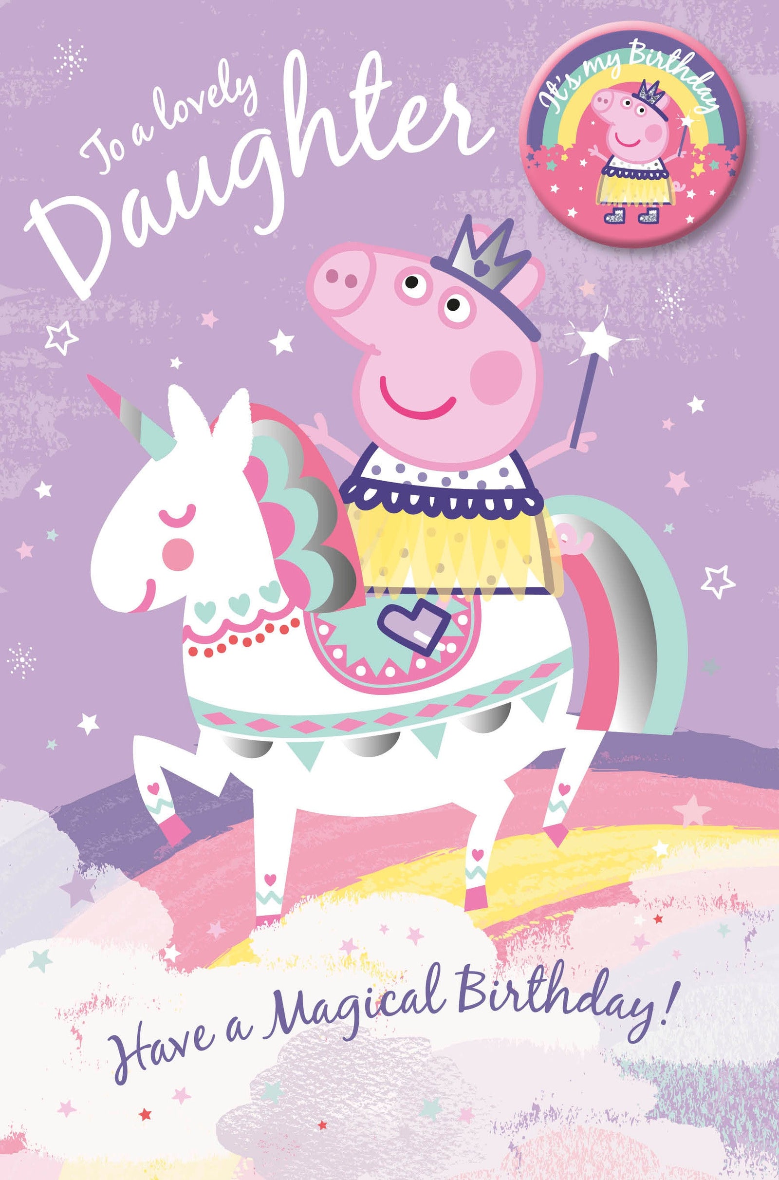 Daughter Birthday Card With Badge Official Product