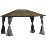 Pc Hardtop Gazebo With Aluminium Frame And Curtains | Medium