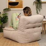 Otto Cord Lounger Set Of 5 Bean Bag Chair, Charcoal Grey