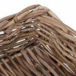 Rattan Shallow Kubu Grey Rattan Rectangular Basket | Small | Gray