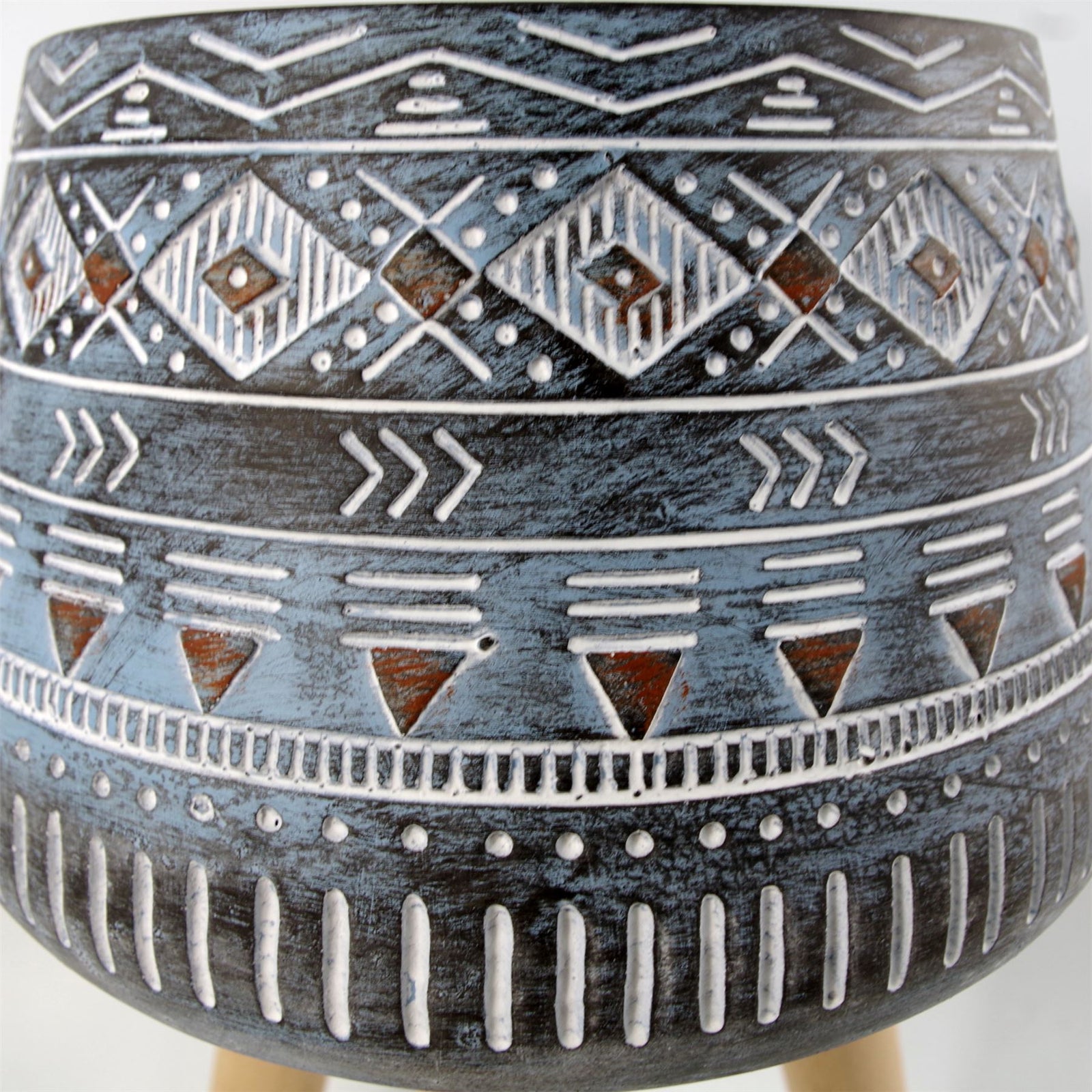 44cm X 26cm Aztec Blue Composite Large Planter