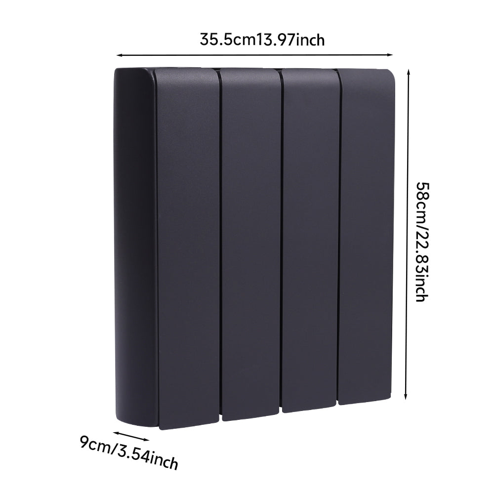 700w Wall Mounted Smart Electric Radiator With Ceramic Heating, Touch Screen & App Control Timer & Child Lock – Black