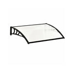 Window Door Awning Canopy With Brackets | Small | Black