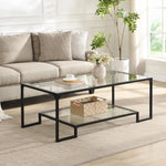 Vertex Rectangular Coffee Table With Shelf