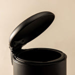 Bathroom Bin 3l, Pedal Soft-close Bucket Matt Black Essentials Collection