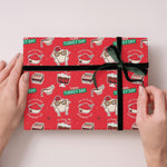 Christmas Gift Wrap, 4 Sheet 4 Tag, Official Product