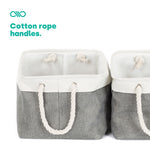 Livivo Large Fabric Storage Baskets With Rope Handles