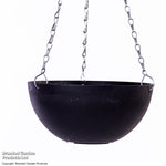 Stone Effect 25cm Hanging Basket Marble Charcoal | Set of 1 | Charcoal Grey