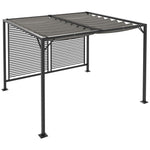 Metal Pergola Patio Sun Shelter Grape Tent Canopy Uv Cut | Gray