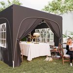 3x3m Pop Up Gazebo With Sides, Bag, Upf50+ | Black