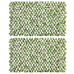 2pc Expandable Faux Trellis Fence 2m X 1m