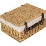 Wicker Buff 40cm Picnic Basket | White