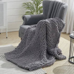 Hand-woven Chenille Blanket For Couch And Bed