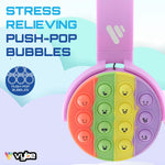 Push-pop Fidget Tool Aux Cable Wireless Kids Headset | Purple