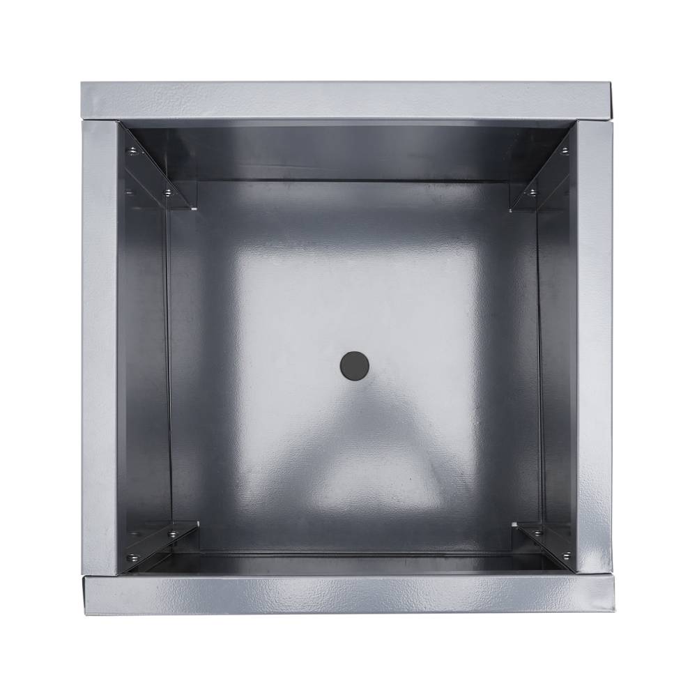 Zinc Galvanized Steel Planter Box With Drainage Hole –square Raised Planter Box Outdoor Balcony Garden Trough Pot | Medium | Light Grey