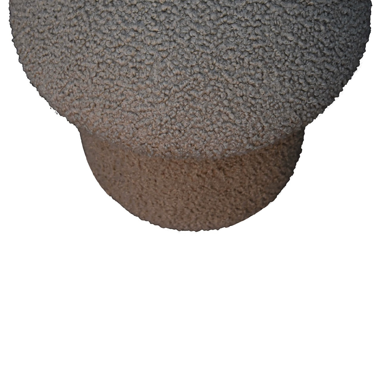 Solid Mango Wood Mud Boucle Mushroom Footstool