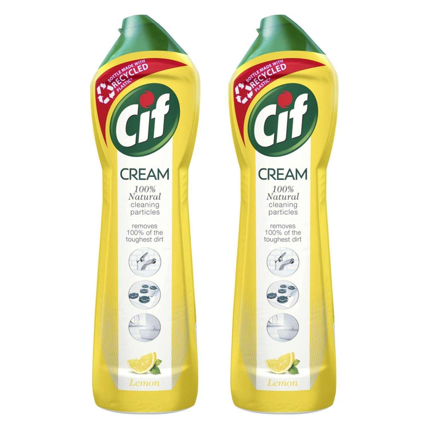 100% Natural Cleaning Particles Lemon Creams 500ml, 2pk | Set-of-2