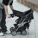 Pet Stroller Carrier Foldable Deluxe Jogger Walk Travel Dog Cat | Charcoal Gray