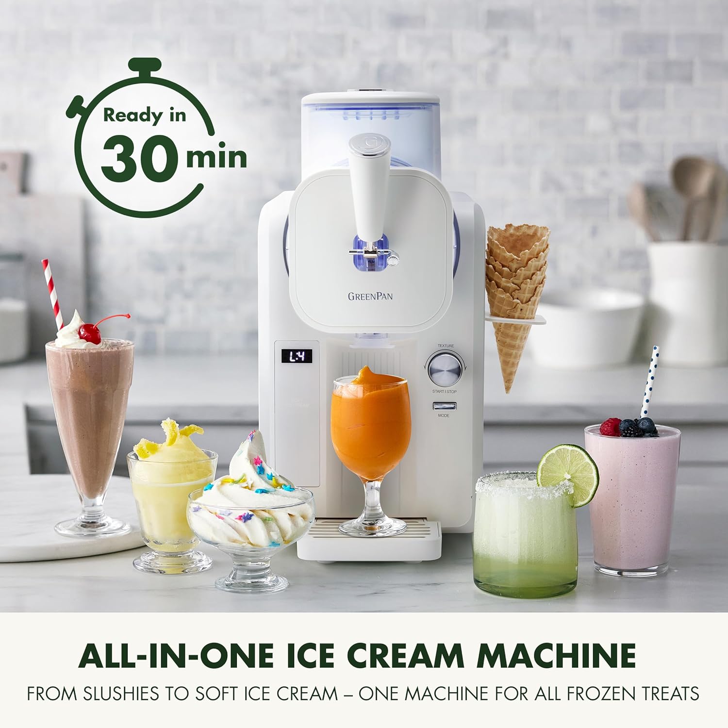 Frost Ice Cream Maker & Slushie Machine With Built-in Compressor | Cream