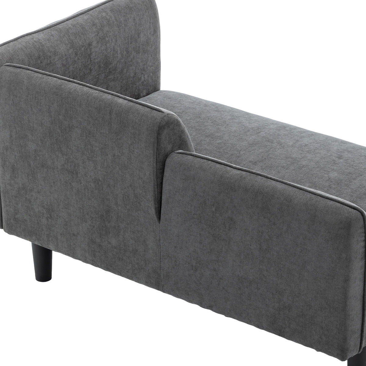 Breeins Chenille Upholstered Chaise Lounge With Side Table