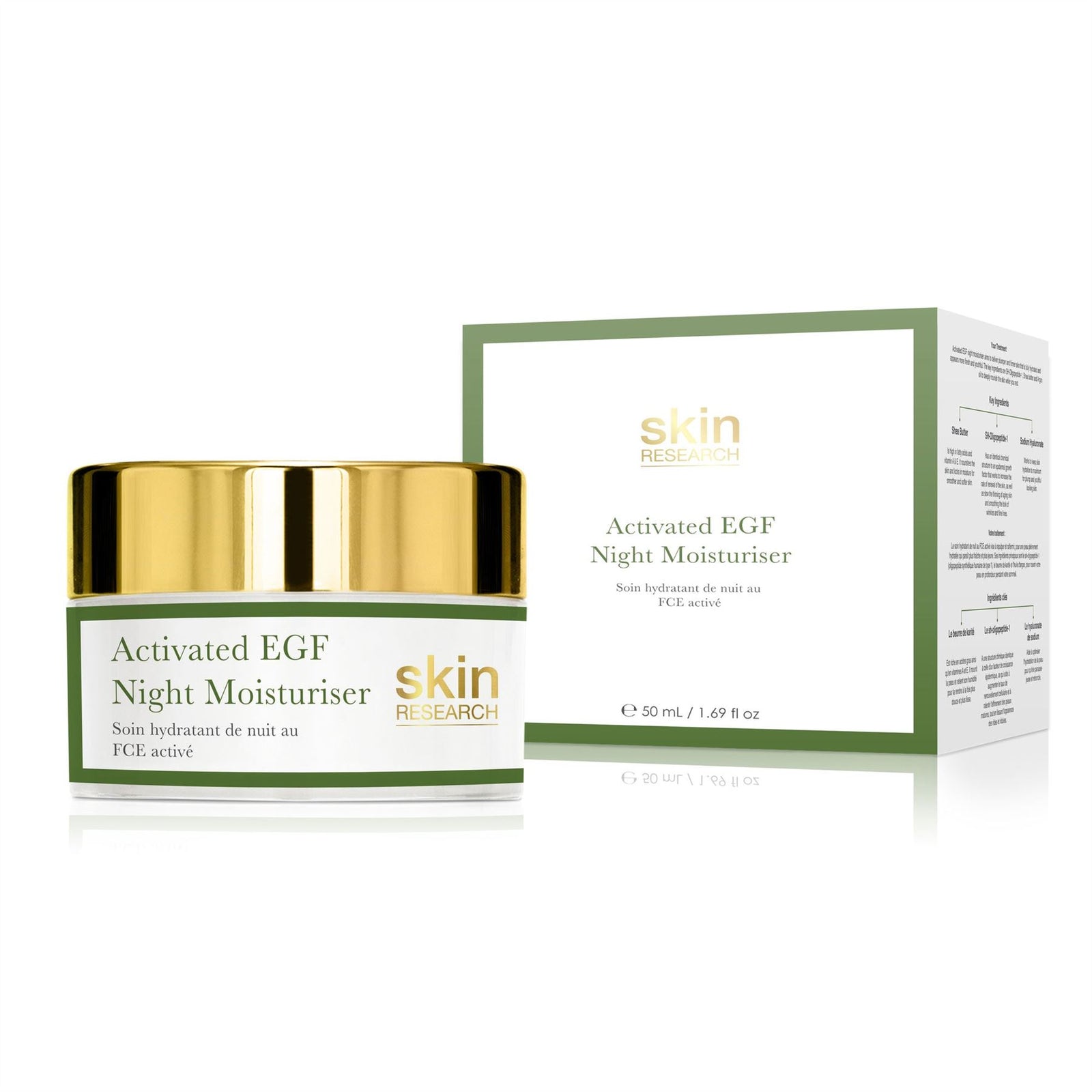 Anti-ageing Activated Egf Night Moisturiser 50ml For Skin Texture And Fine Lines