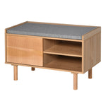 HOMCOM Shoe Bench Entryway Storage Organizer W/ Cushion