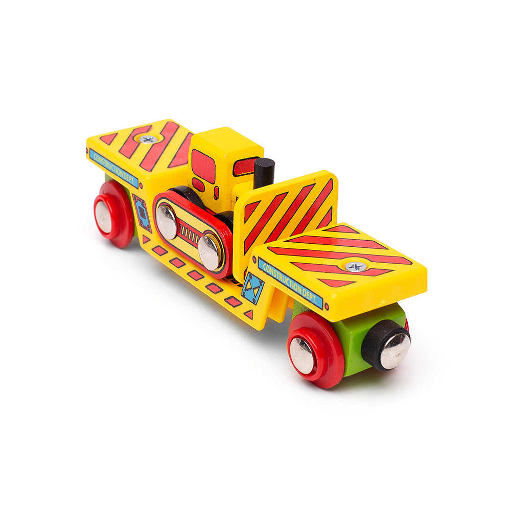 Bulldozer Low Loader for Wooden Train Set