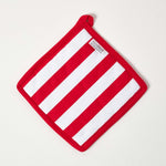 HOMESCAPES Red Owls Cotton Pot Holder