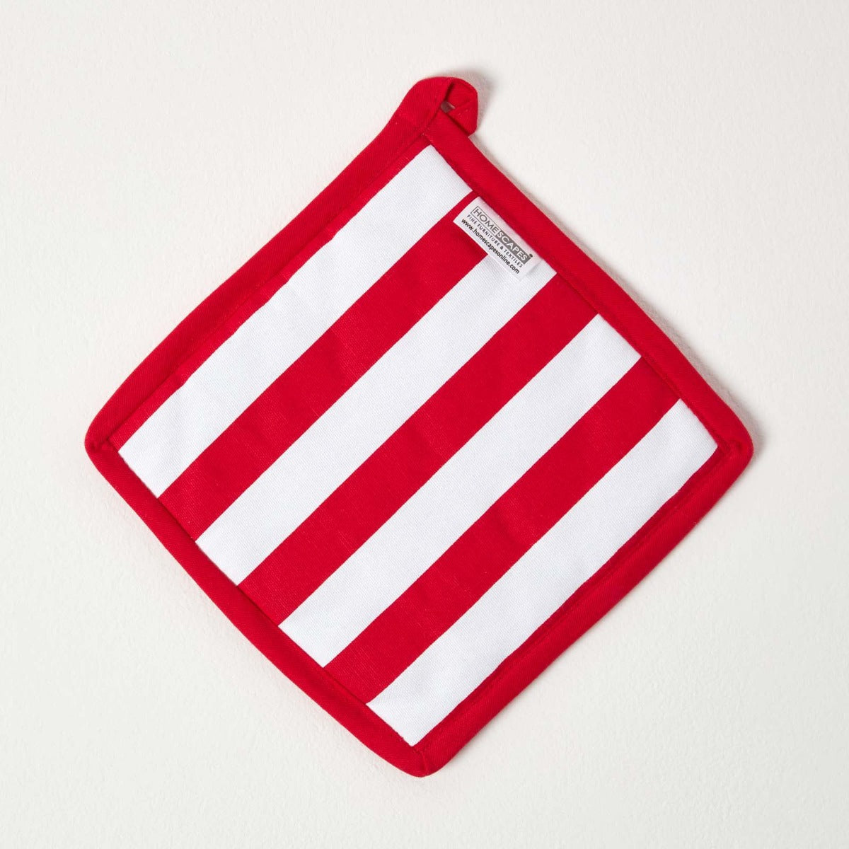 HOMESCAPES Red Owls Cotton Pot Holder