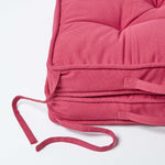 Cotton Travel Support Booster Cushion | 50cm x 50cm | Claret Red