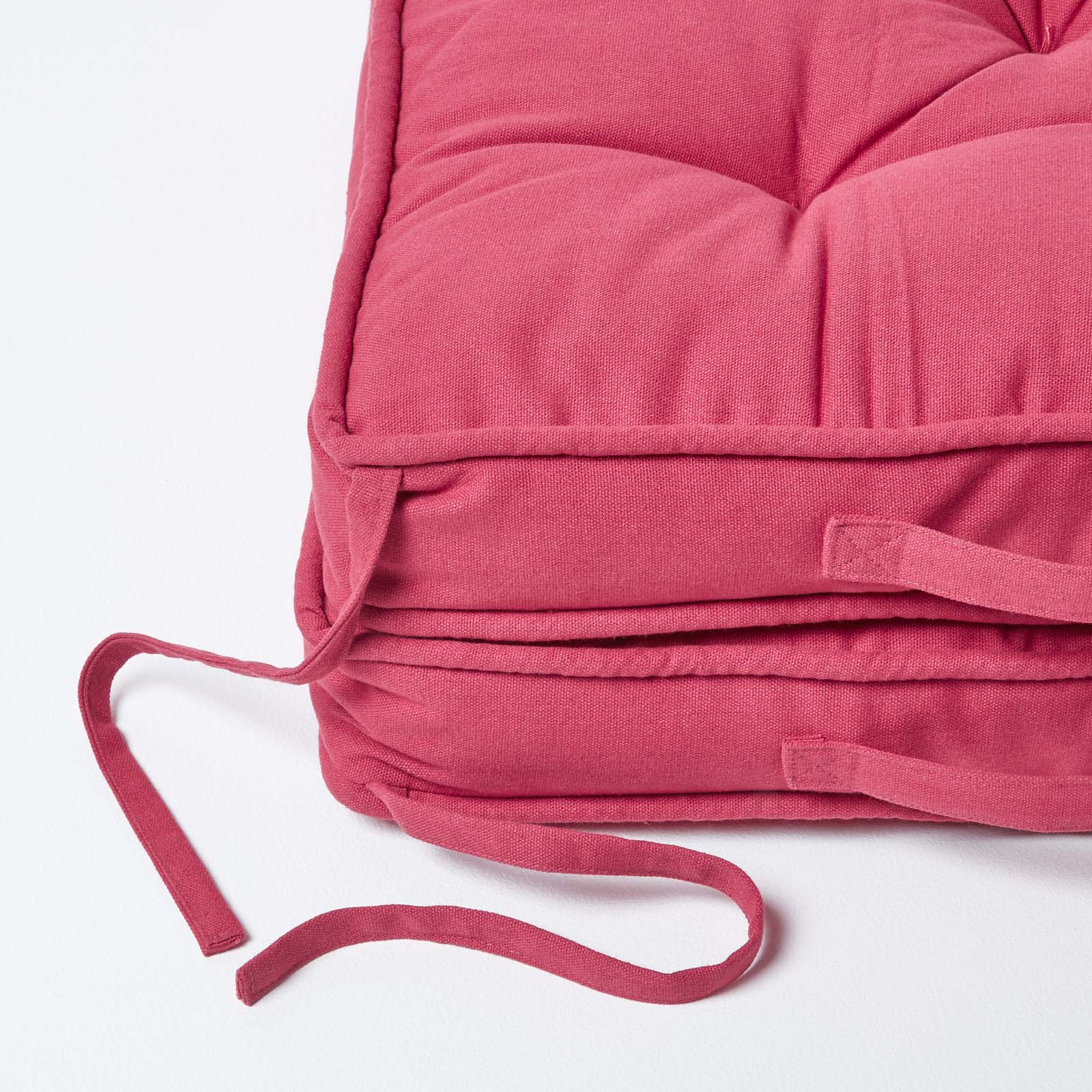Cotton Travel Support Booster Cushion | 50cm x 50cm | Claret Red