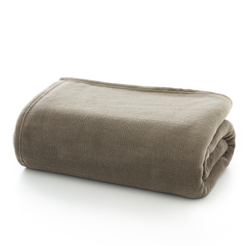 Snuggle Touch Microfibre Supersoft Fleece Throw | 140cm x 180cm | Tan