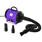 2800w Dog Hair Dryer Pet Grooming Blaster Blower Dryer 3 Nozzles | Purple