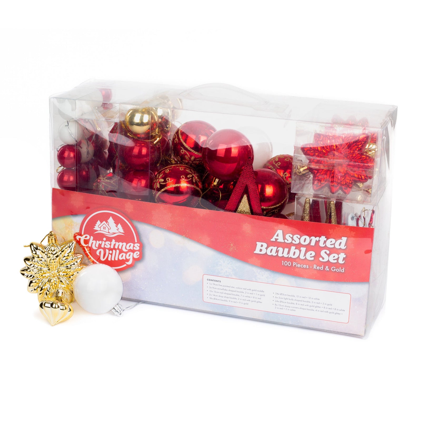 100 Christmas Baubles - Gold & Silver